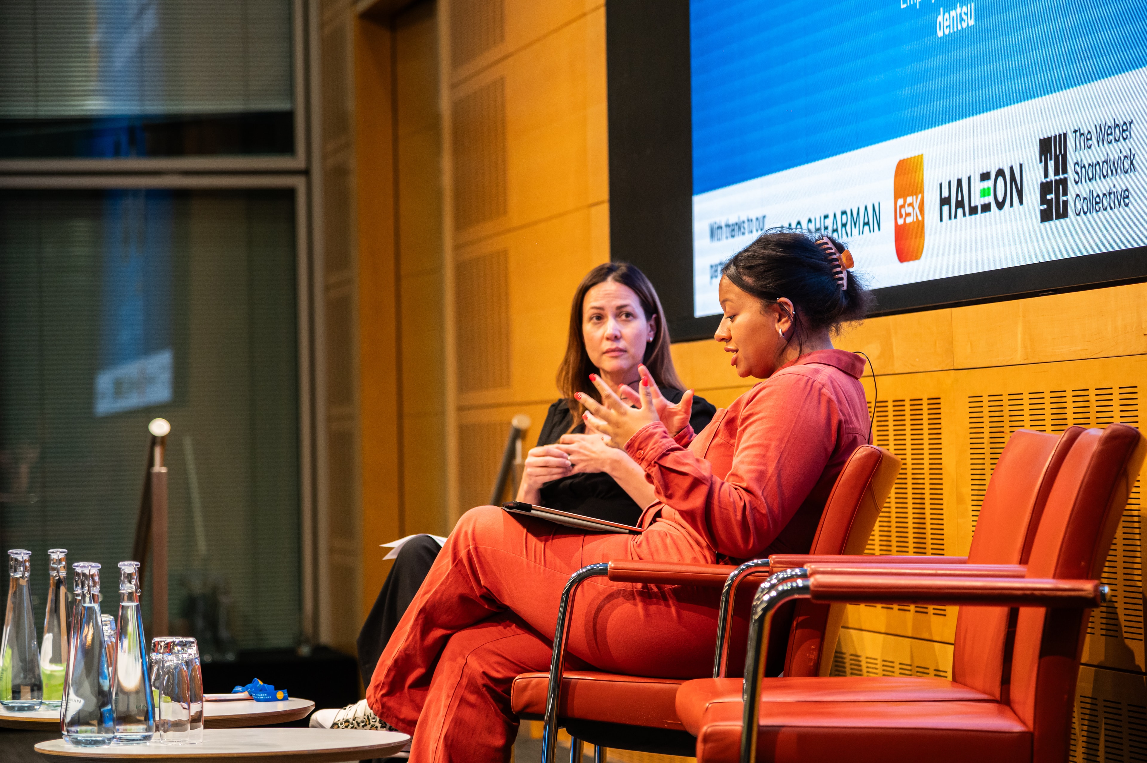 Jane speaking at an event